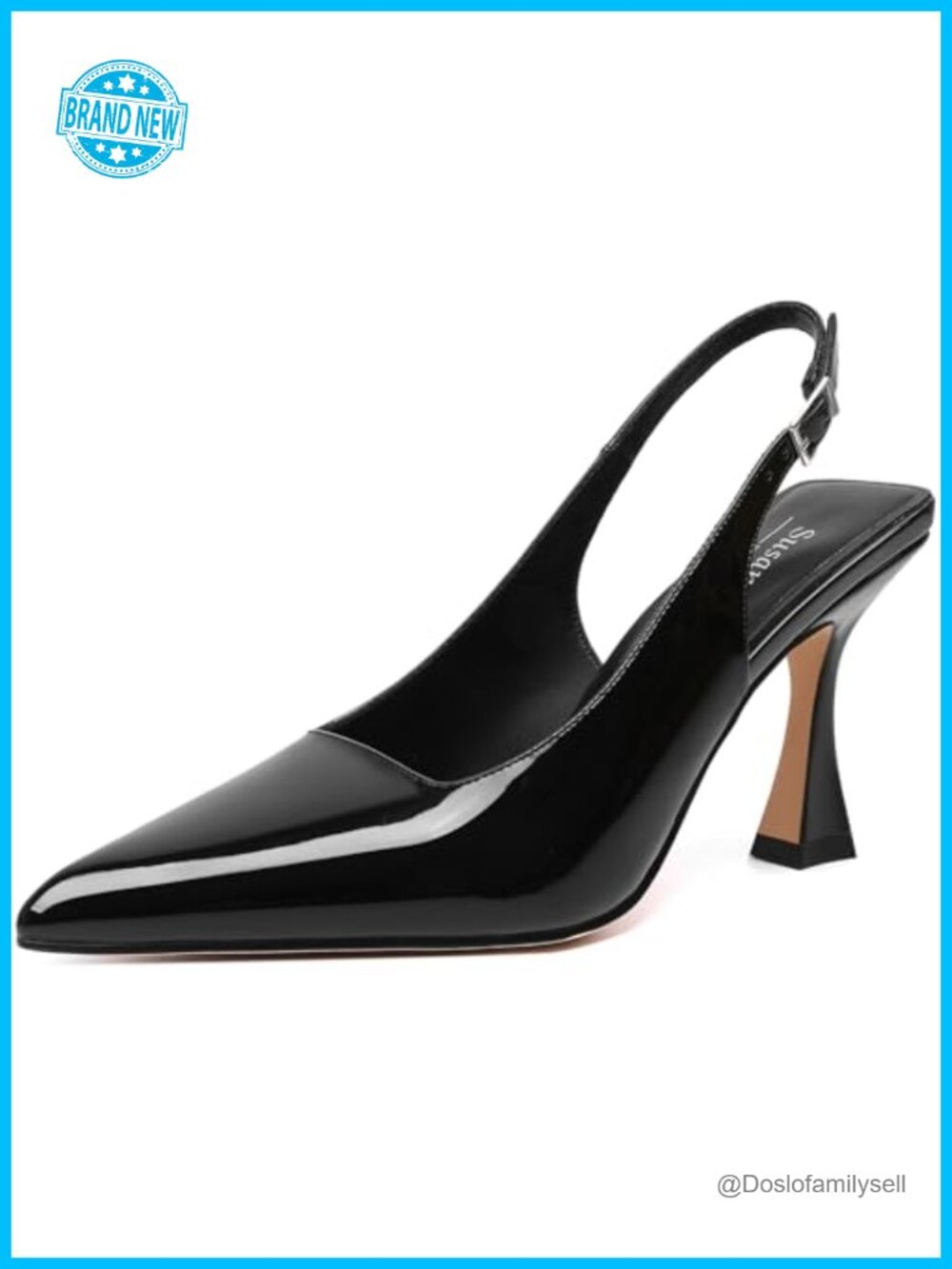 Slingback Kitten Heels Pointy Toe Pump for Wedding Party Prom Dress